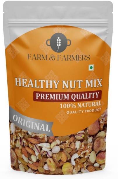 FARMS & FARMERS Mix Dry Fruits & Nuts Healthy Gift Hamper for Every Occasion Fresh &Healthy 400g Assorted Nuts