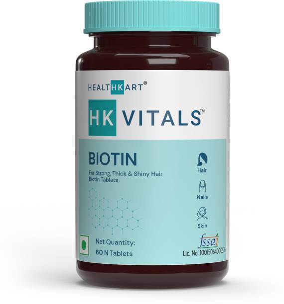HEALTHKART Biotin Maximum Strength for Hair Skin & Nails-10000 mcg for, 60 tablet(s)