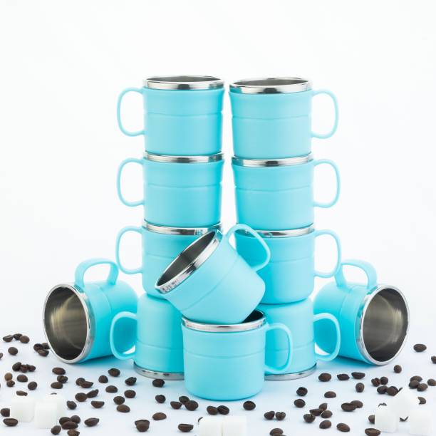 Flipkart SmartBuy Pack of 12 Plastic, Stainless Steel Tea Cups Set / Tea Mug / Tea Cups / Cups / Mugs / Mugs Set