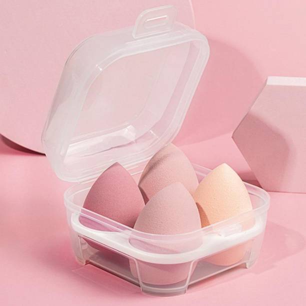 BELLA HARARO cosmetics Blender Sponge 4 Pcs in A Storage Box