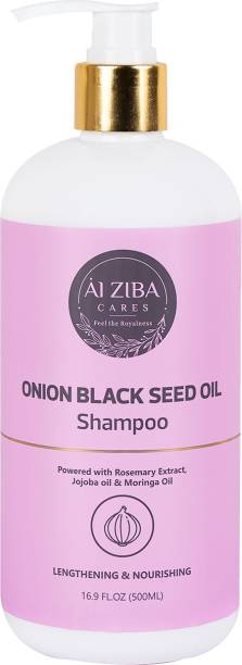 ALZIBA CARES Onion and Black Seed Oil Shampoo Lengthening and Nourishing- 500 ML