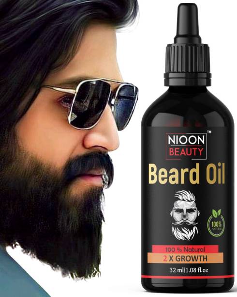 NIOON 2 x Faster Beard Growth oil with 100% Natural Ingredients Based Hair Oil