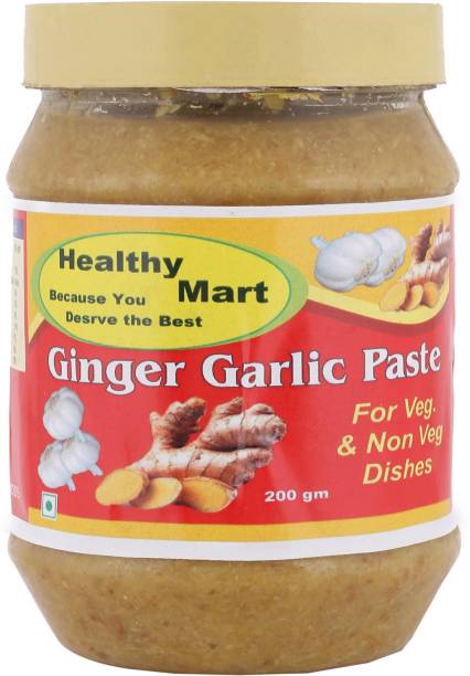 Healthy Mart 200 gm Ginger Garlic Paste Made From 100% Fresh and Pure Ginger & Garlic.