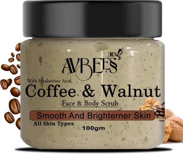 AVbees Advance Coffee & walnut Face Scrub Helps Cleanse, Hydrates Skin  Scrub