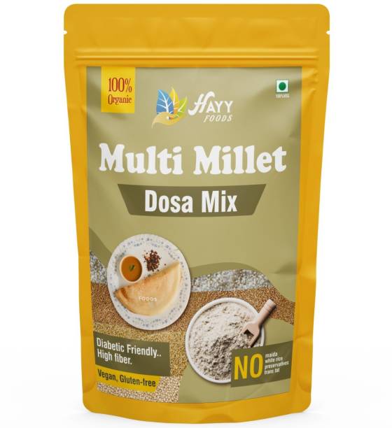 HAYYFOODS Multi Millet dosa mix - (Breakfast Mix) - (Gluten Free) - (Diabetic Friendly) - No Preservatives -No Maida 250 g
