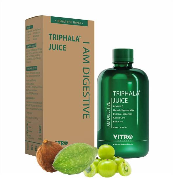 VITRO Triphala+ Juice| Digestive care| No added sugar| I AM DIGESTIVE Amla candy inside I 500ml