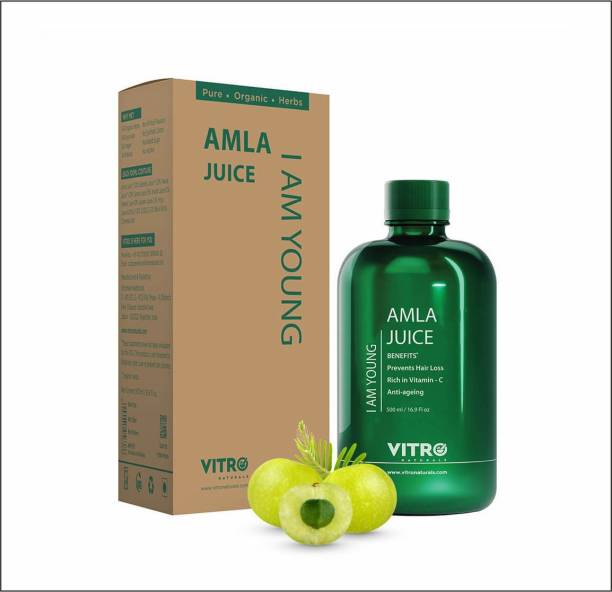 VITRO Amla Juice Good for hair & skin, Rich in vitamin C, Anti Aging, No added sugar