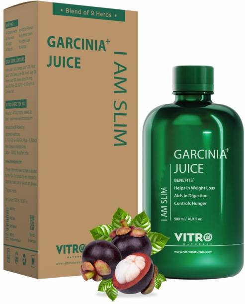 VITRO Garcinia+ Juice| For weight management| No added sugar| I AM SLIM, 500ml (Amla Candy Inside)