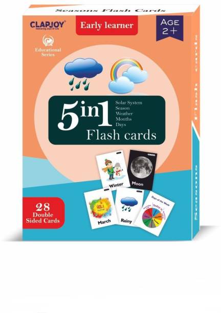 Clapjoy Reusable Seasons Flash Cards for Kids for age 2 years and above