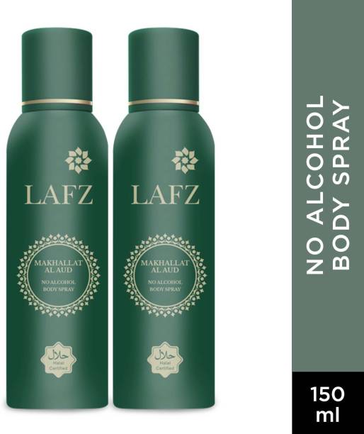 LAFZ Makhallat Al Aud, No Alcohol Deodorant - For Men (300 ml, Pack of 2) Deodorant Spray  -  For Men