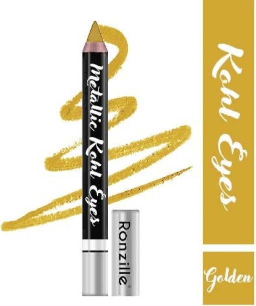 RONZILLE metallic kohl eye eyeliner/ kajal eye- shadow Pencil Golden 2.5 g