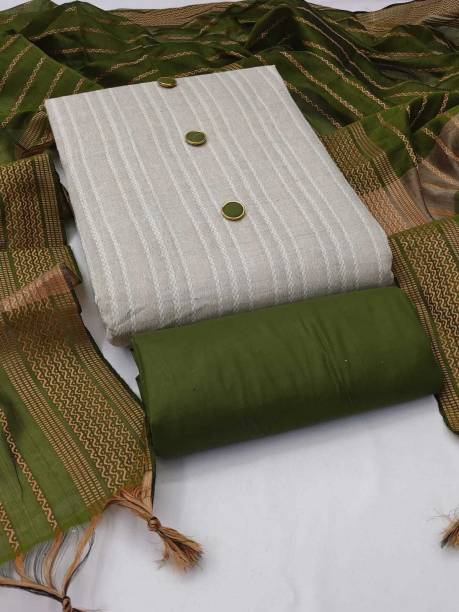 RAJESH TEX Cotton Self Design Salwar Suit Material