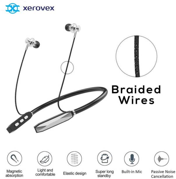 xerovex Wireless Bluetooth Neckband Headset with 60 hrs Playtime Bluetooth Headset