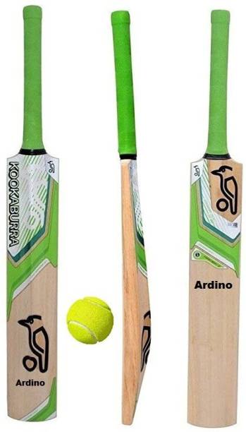 Ardino Kookaburra Kahuna Edition Poplar Willow Cricket Bat With Tennis Ball Cricket Kit