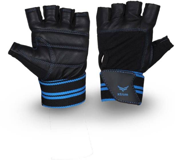 Xtrim Macho Unisex Leather Professional Weightlifting, Fitness Training and Workout Gym & Fitness Gloves
