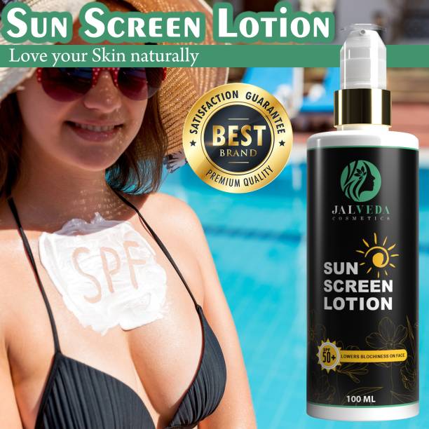 JALVEDACOSMETICS Advanced Sun screen Lotion With SPF 50+ ,PA+++ , For Fight With Direct Sun Light - SPF 50 PA+++