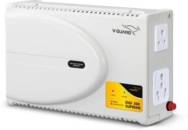 V-Guard Digi 200 Supreme TV Voltage Stabilizer for 178 cm (70) TV+ Set top box+Home Theatre System (Working Range: 140-295 V; 6 A)