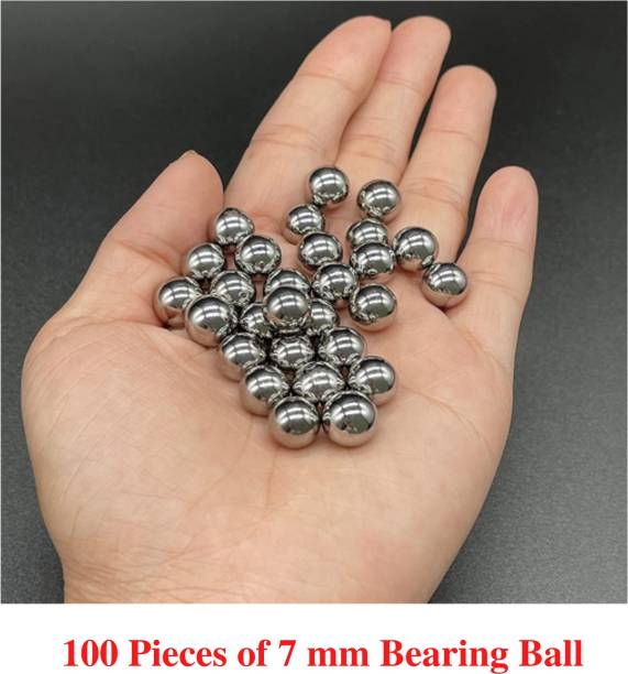 Stately 100 Pieces of 7 mm Silver Solid Bearing Ball ( Silver, 7 mm ) Wheel Bearing