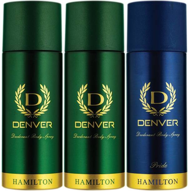 DENVER Hamilton Deo 165 ml & Pride Deo 165 ml Combo Deodorant Spray  -  For Men