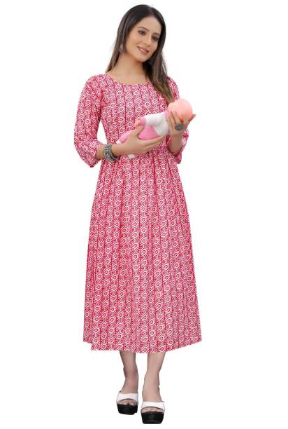 Nax Fab Women A-line Pink Dress