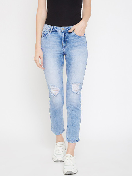 blue ripped jeans