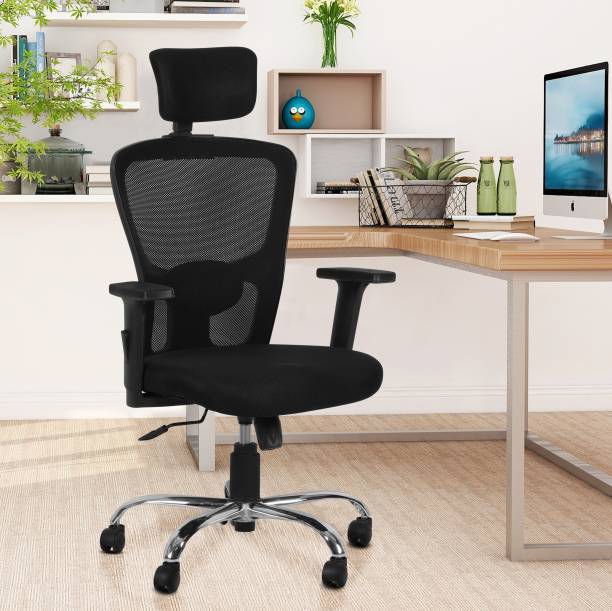 Trevi Jazz Elegant High Back Ergonomic Chair|Home, Office|2D Headrest|Lumbar Support Mesh Office Adjustable Arm Chair