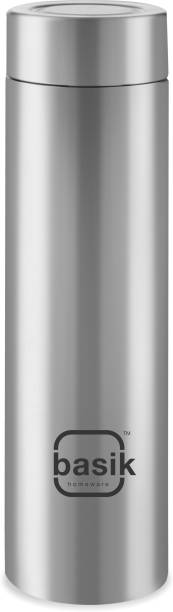 BASIK Element 1000 Stainless Steel Water Bottle, Silver 950 ml Bottle