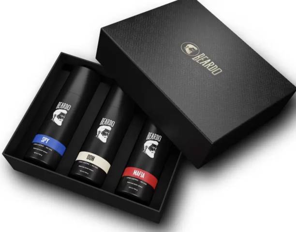 BEARDO Ultimate Perfume Body Spray Trio (Mafia + Spy + Don) for Men 120ml Each- Pack Of 3 | Long Lasting | No gas Body Spray  -  For Men