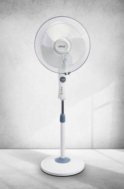 ULTICA 16 Inch Oscillating Pedestal Fan(White and Grey) 400 mm Ultra High Speed 3 Blade Pedestal Fan