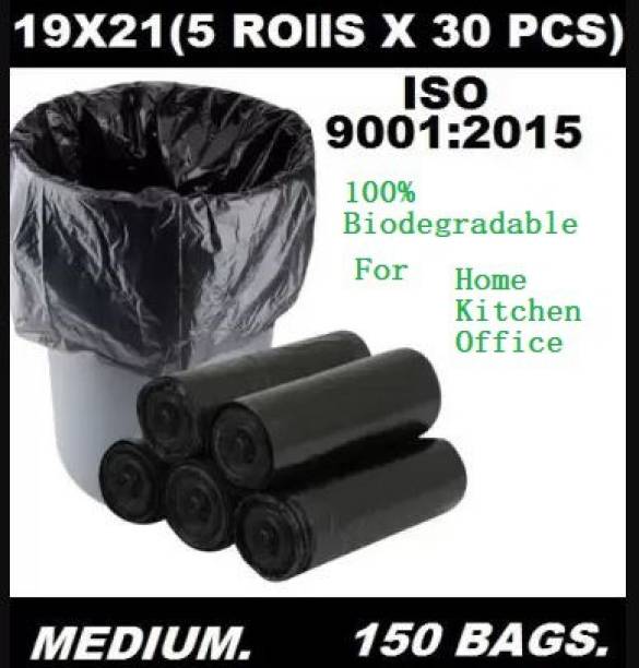 savenature Garbage bag for Home, office & kitchen, M size 100% Biodegradable Medium 5 L Garbage Bag