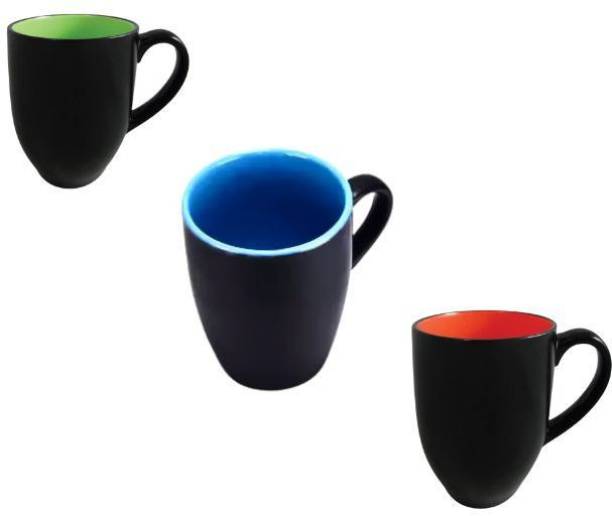 Rohika Enterprises Black, Orange & Blue Coffee Cup Set ...