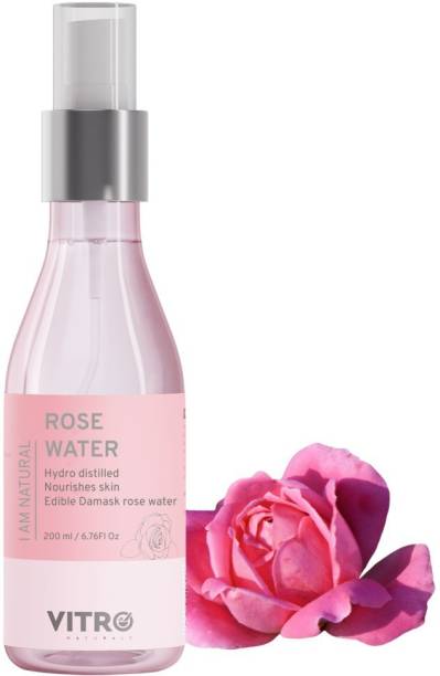 Vitro Naturals rose water 100% natural 200ml Men & Women