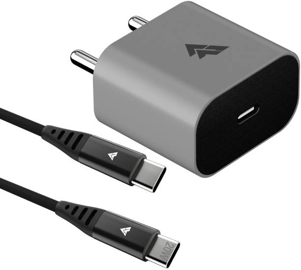 DR VAKU 2IN1 COMBO of 20W USB-C Charger Adapter & USB C Cable Fast Charging 20 W Mobile Charger with Detachable Cable
