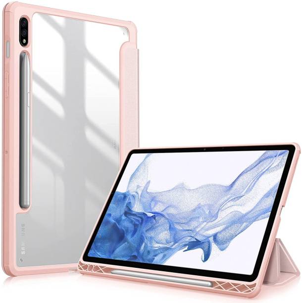MOCA Flip Cover for Samsung Galaxy Tab S8 / S7 11 inch SM X700 X706 T870 T875 T878 Shockproof Clear Back Shell