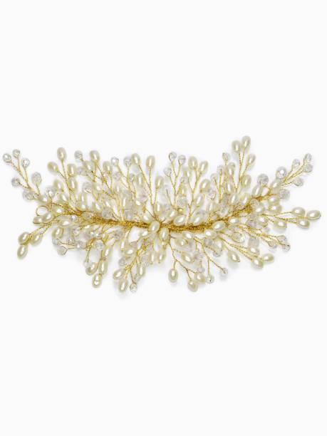 krelin Crystal Pearl Headdress Bridal Fancy Headband Hair Vine Headpiece Accessories Hair Accessory Set