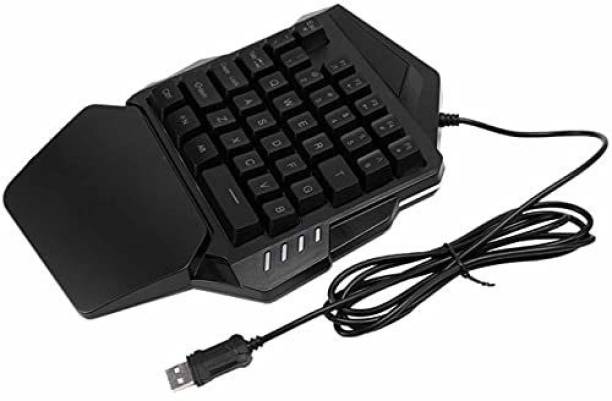 Elon 35 Keys Colorful Mixed Light Gaming One-handed Keyboard Wired USB Gaming Keyboard