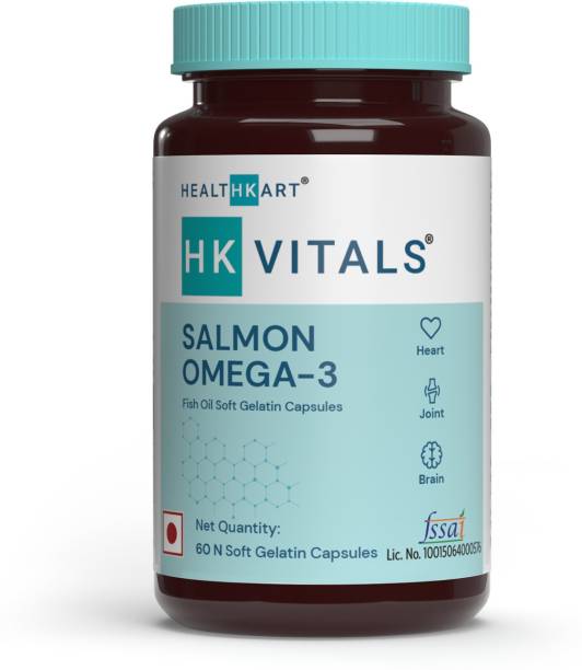 HEALTHKART Salmon Omega-3 1000mg (180mg EPA & 120mg DHA) 60 capsules