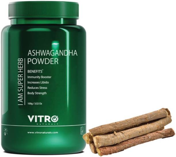 Vitro Naturals Ashwagandha Powder| For strength| 100% pure ashwagandha| I AM SUBERHERB, 100g