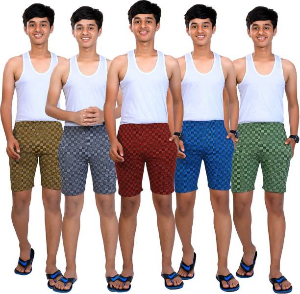 Jingo Short For Boys Casual Printed Cotton Blend