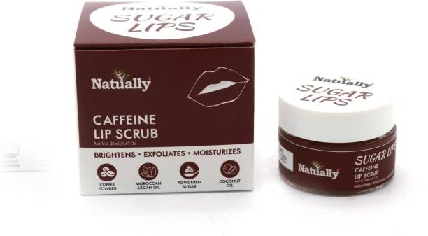 Natually Caffeine Lip scrub | Brighten | Exfoliates| Scrub