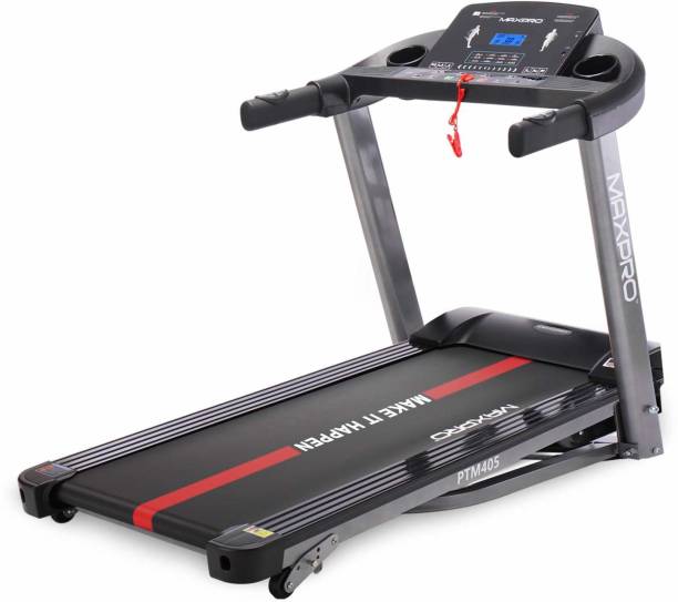 Maxpro PTM405 2 HP Continuous power and 4 HP Peak power with Manual Inclination settings Treadmill