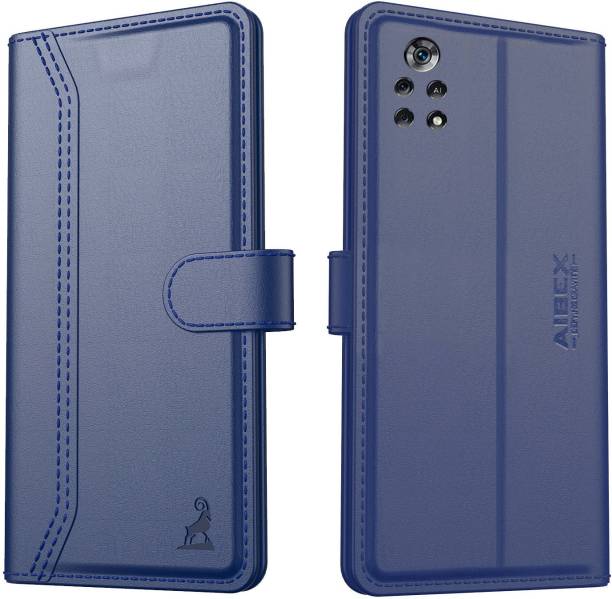 AIBEX Flip Cover for Xiaomi Poco X4 Pro 5G|Vegan |PU Le...