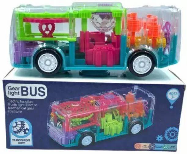 Toys World Musical Bus Toy for Kids with 360 Degree Rotation