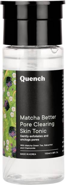 Quench Botanics Matcha Better Pore Clearing Skin Tonic, Gentle Exfoliation, Pore and oil control Men & Women
