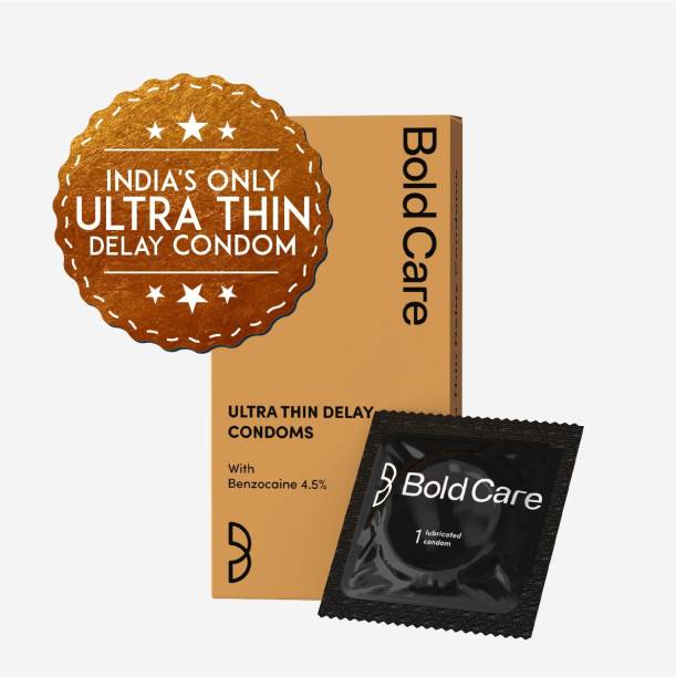 Bold Care Ultra Thin Long Last Condoms - Pack of 10 - Lubricated - Natural Latex Condom