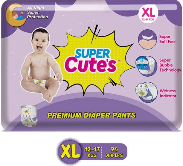 Super Cute's Premium Wonder Pullups Diaper Pant with Wetness Indicator & Leak Lock Technology - XL