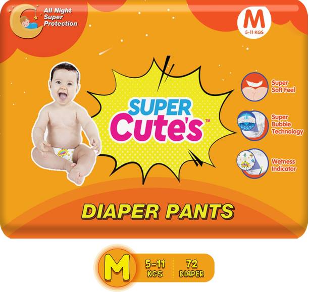 Super Cute's Wonder Pullups Diaper Pants with Wetness Indicator & Leak Lock Technology - M