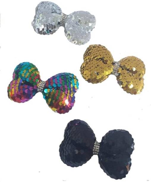 SHRI NATH JI ENTERPRISES Butterfly Glitter Hair Clips for Girl Multi Color Sparkly Sequins Hair Bows Hair Clip