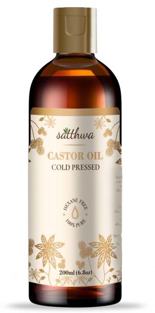 Satthwa 100% Pure Cold Pressed Castor Oil (Arandi),For Skin,Hair,Nail,Eyelash  Hair Oil
