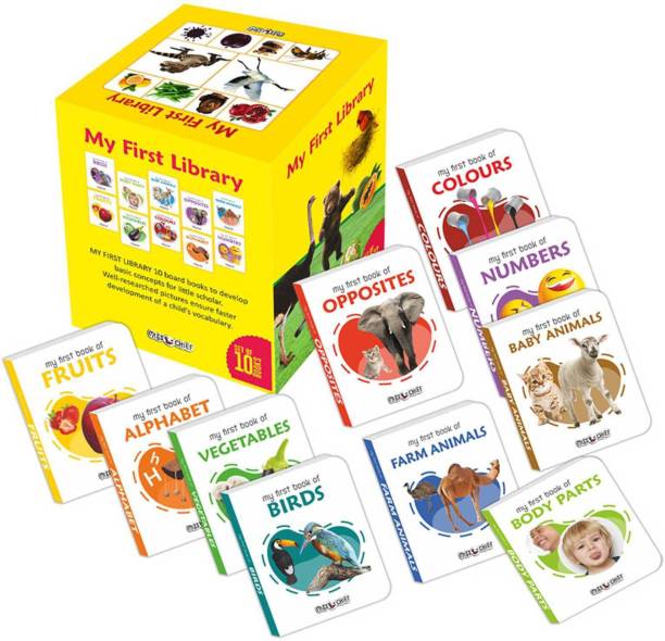 Miss & Chief by Flipkart 10 in 1 Board Books Set for Early Learning With Inbuilt Activities